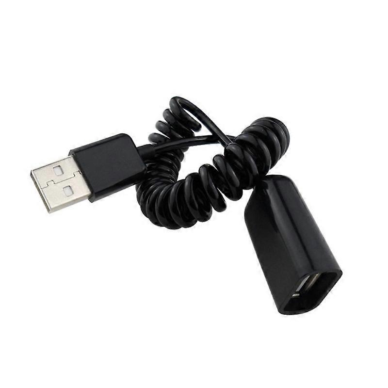 USB 2.0 Expansion Spring Coiled Cable Retractable Wire Cord for Camera Mouse