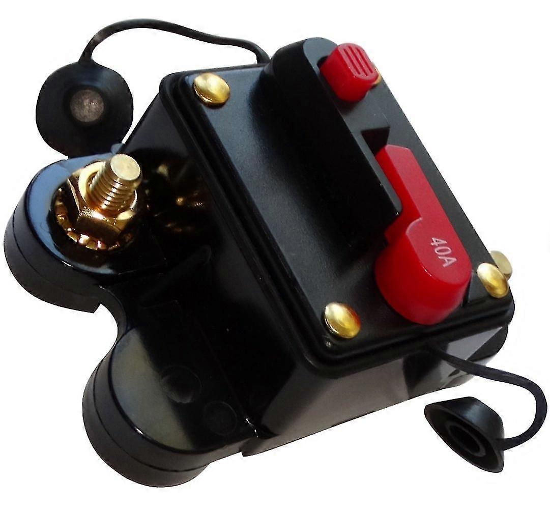Automatic Fuse - Resettable Circuit Breaker - 40a - 12v 24v 32v 48v Dc - Car Auto Amplifier - Black - 72x49x45mm