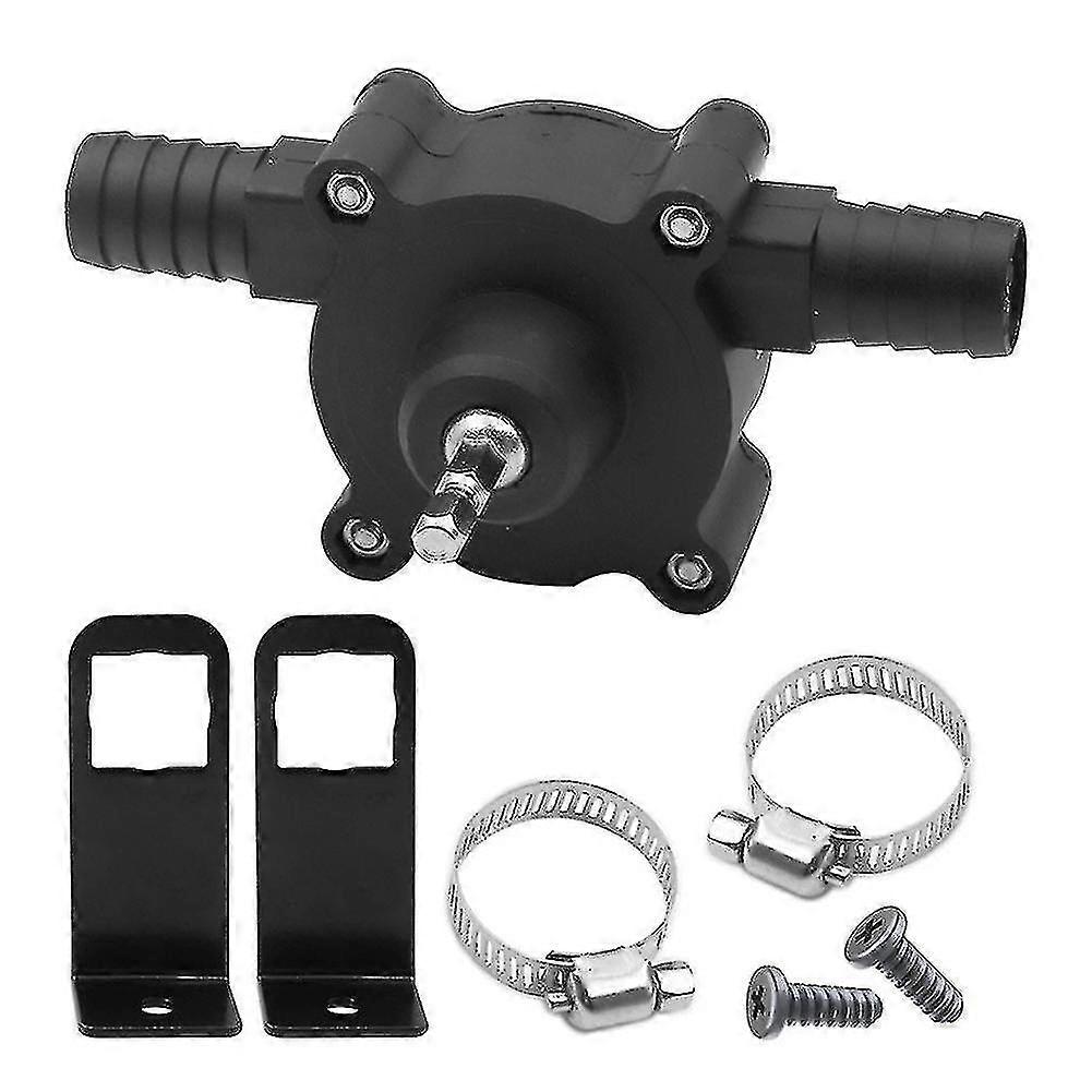 Mini Electric Drill Pump Diesels Oil Fluid Water Hand Self-priming Transfer Pumps Quick Pumping, 1 Piece, Black