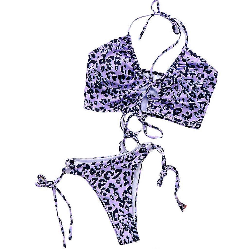 Femmes Maillots De Bain Deux Pièces Sexy-Maillots De Bain Licou String Triangle-Bikini Ensemble