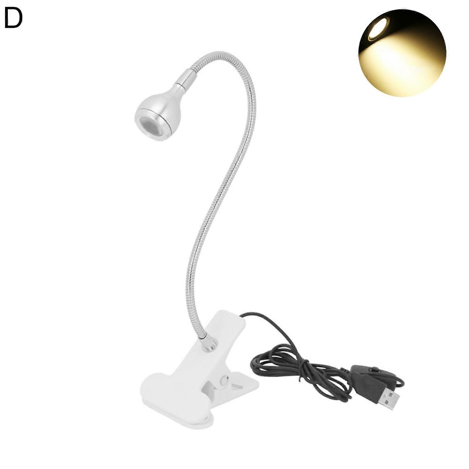 Desk Light Eye Protection Height Adjustable USB Powered Non-slip Table Clip Lamp for Bedroom