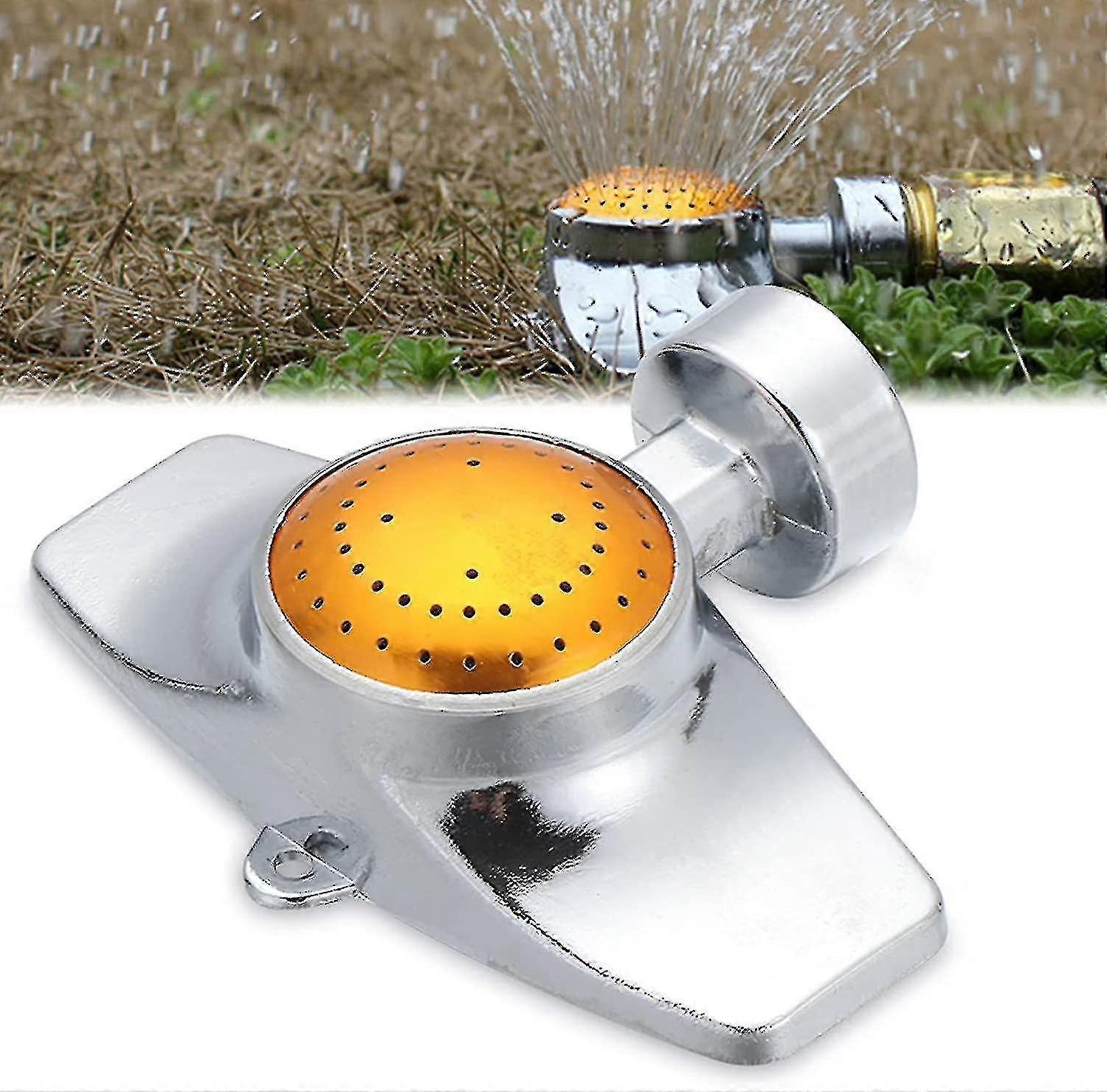 Metal Spot Sprinkler, 360 Degree Square Circle Pattern Sprinkler With Gentle Water Flow, Lawn