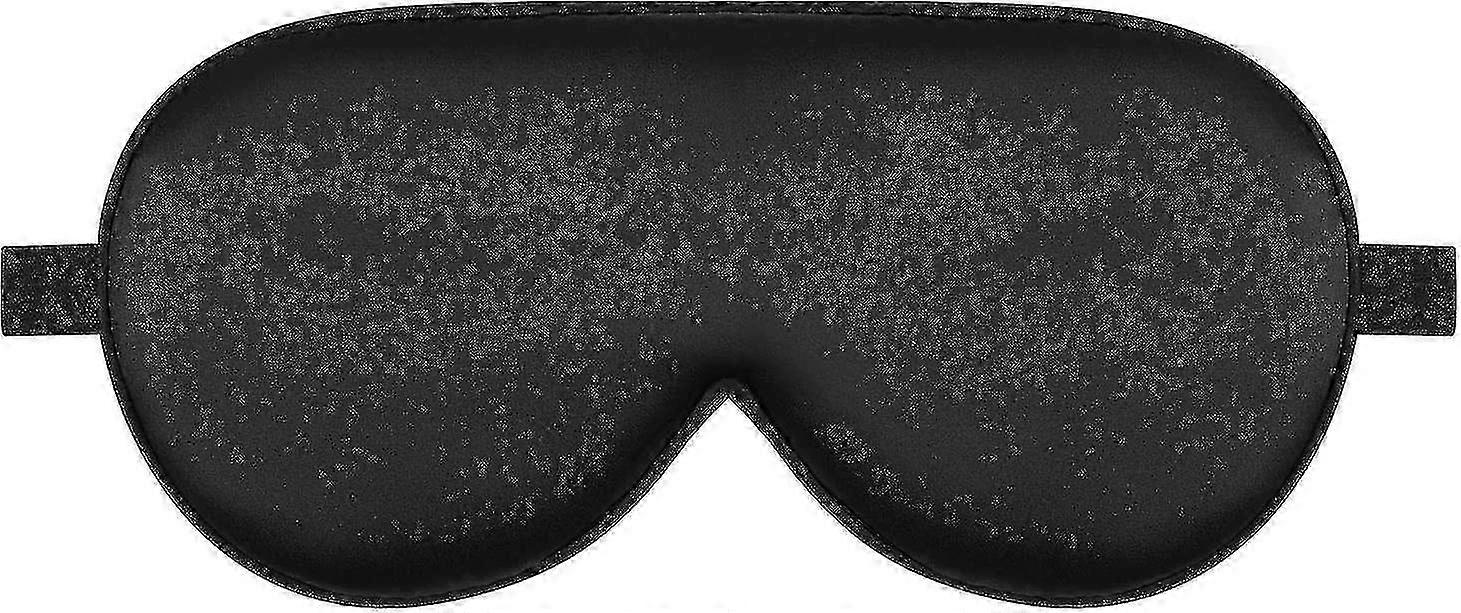 Masque de sommeil Alaska Bear en soie fraîche – Contour des yeux sans pression – Fait main, une amélioration par rapport aux masques plats conventionnels (noir)