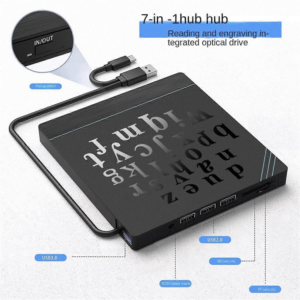 External DVD Optical Drive Laptop Desktop Universal Multifunction CD Burner USB3.0 External Optical