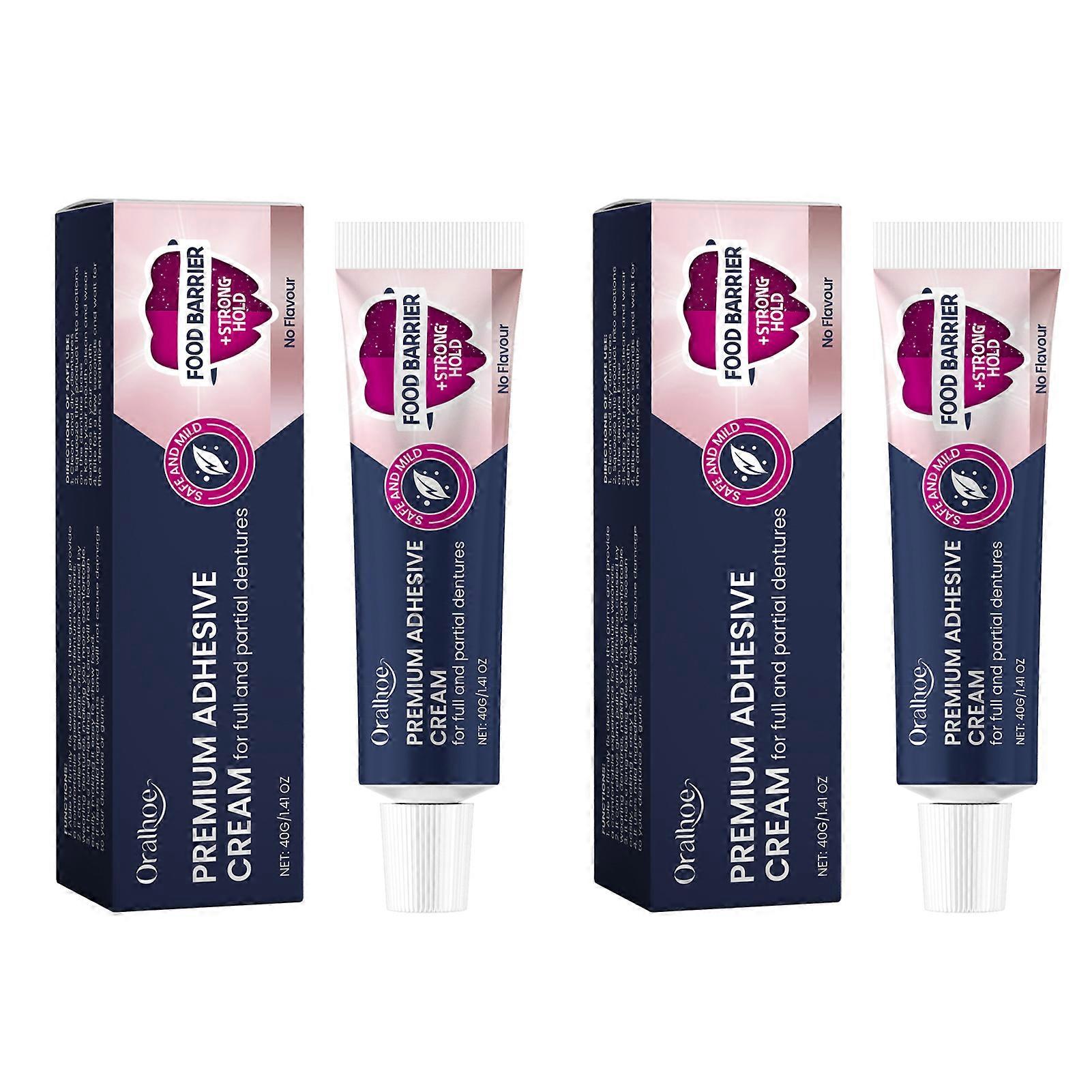 Soft Thermoplastic Denture-Adhesive, Premium Formulas Non Glue Denture-Adhesive Cream, For Upper Lower or Partials