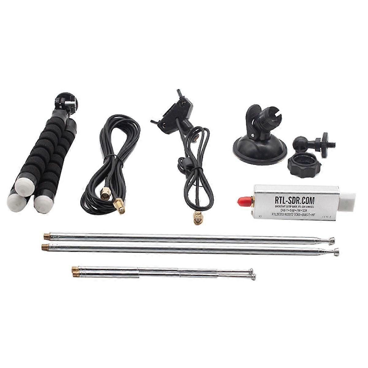 For V3 R820T2 TCXO Receiver+Antenna Full Kit BiasT SMA 500KHz-1766MHz Up to 3.2MHz