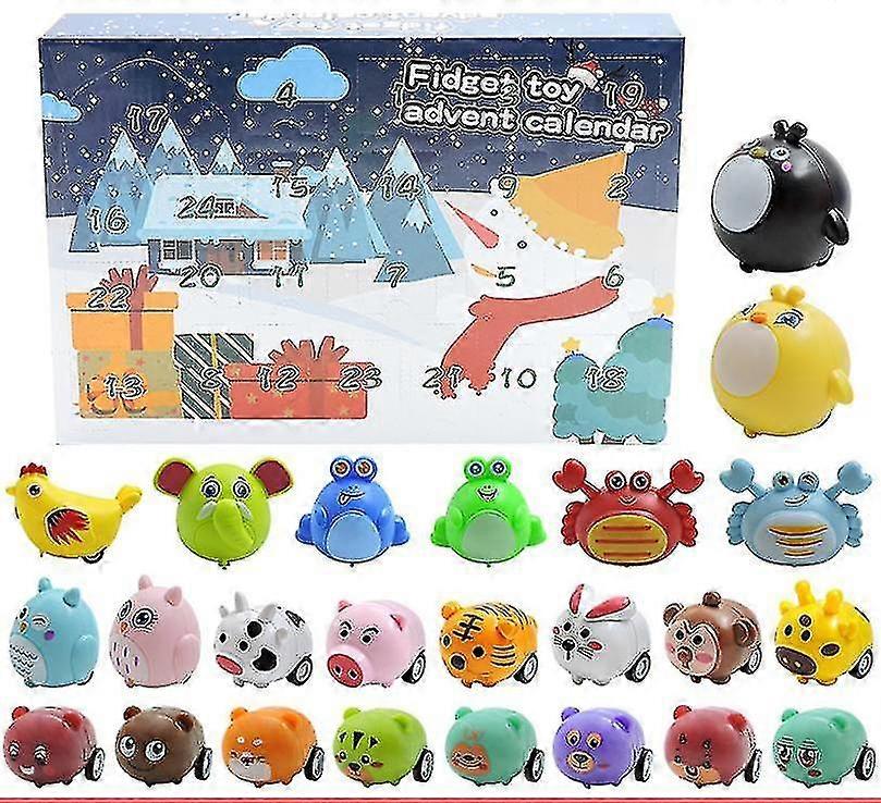 Vianočný adventný kalendár Darček Fidget Hračky Úľava Fidget Hračka Blind Box Deti