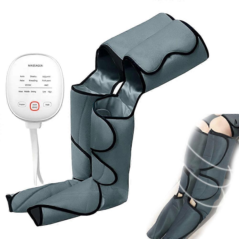 360 דחיסת אוויר מעסה רגליים לחץ אוויר מחומם רגל עגל מקדמת את זרימת הדם מכשיר עיסוי להרפיית שרירים