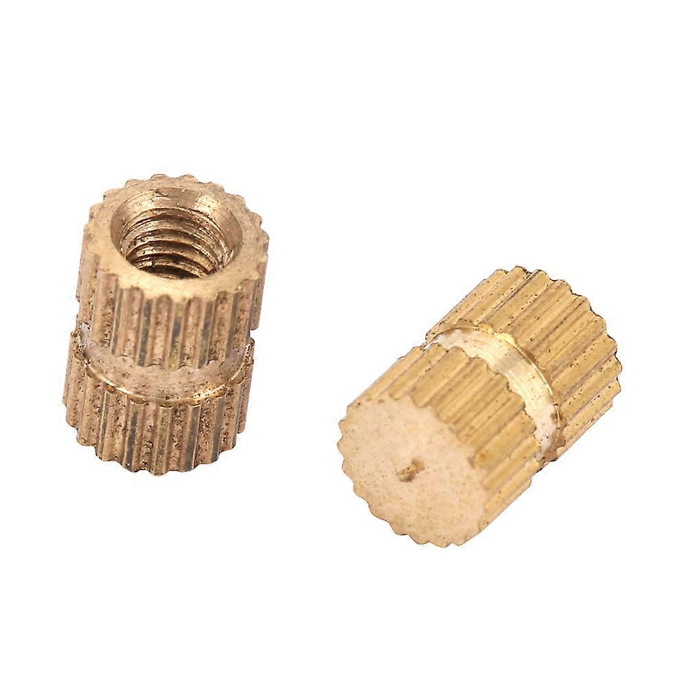 Brass Insert Nut 50pcs M3x5x5.3 Single Pass Through Embedded Knurled Type