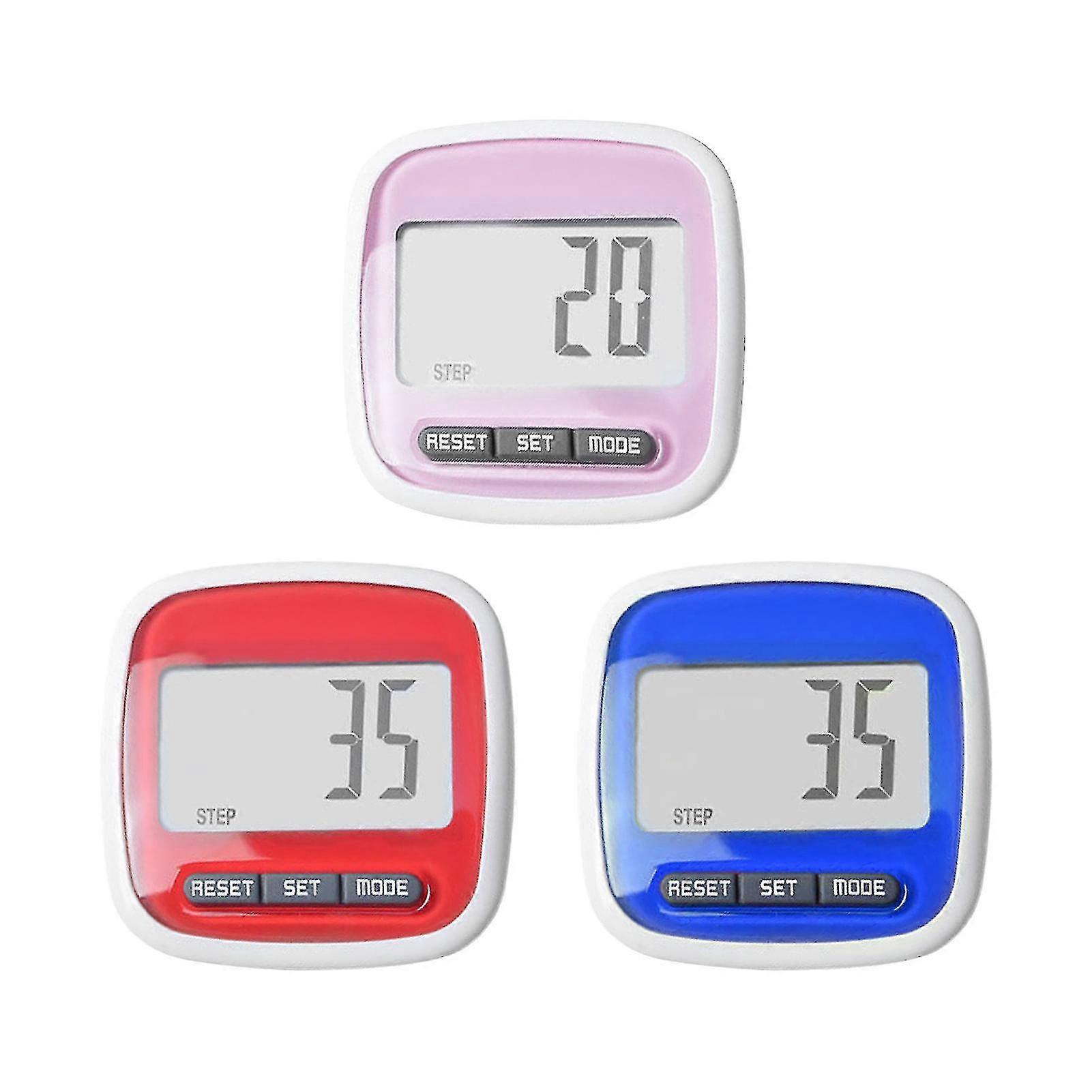 3d Mini Waterproof Step Movement Calories Counter Multi-Function Digital Pedometer With Large Dispaly Clip For Running