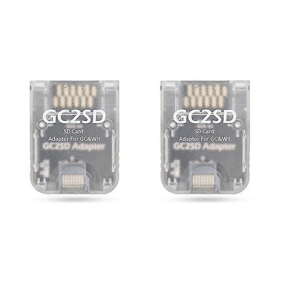 2pcs Gc2sd -sd Card Gc2sd To Sd Card Adapter For Consoles Sd2sp2, Translucent