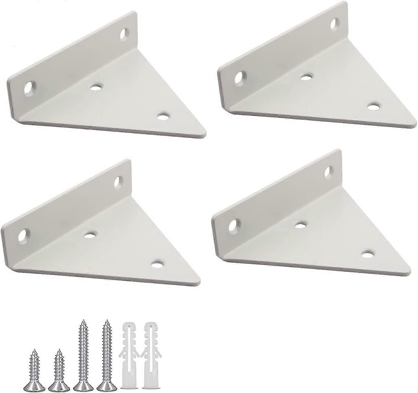 4 Pack Floating Shelf Bracket Floating Metal Triangular Shelf Bracket Hidden Wall Mount 16 Screws