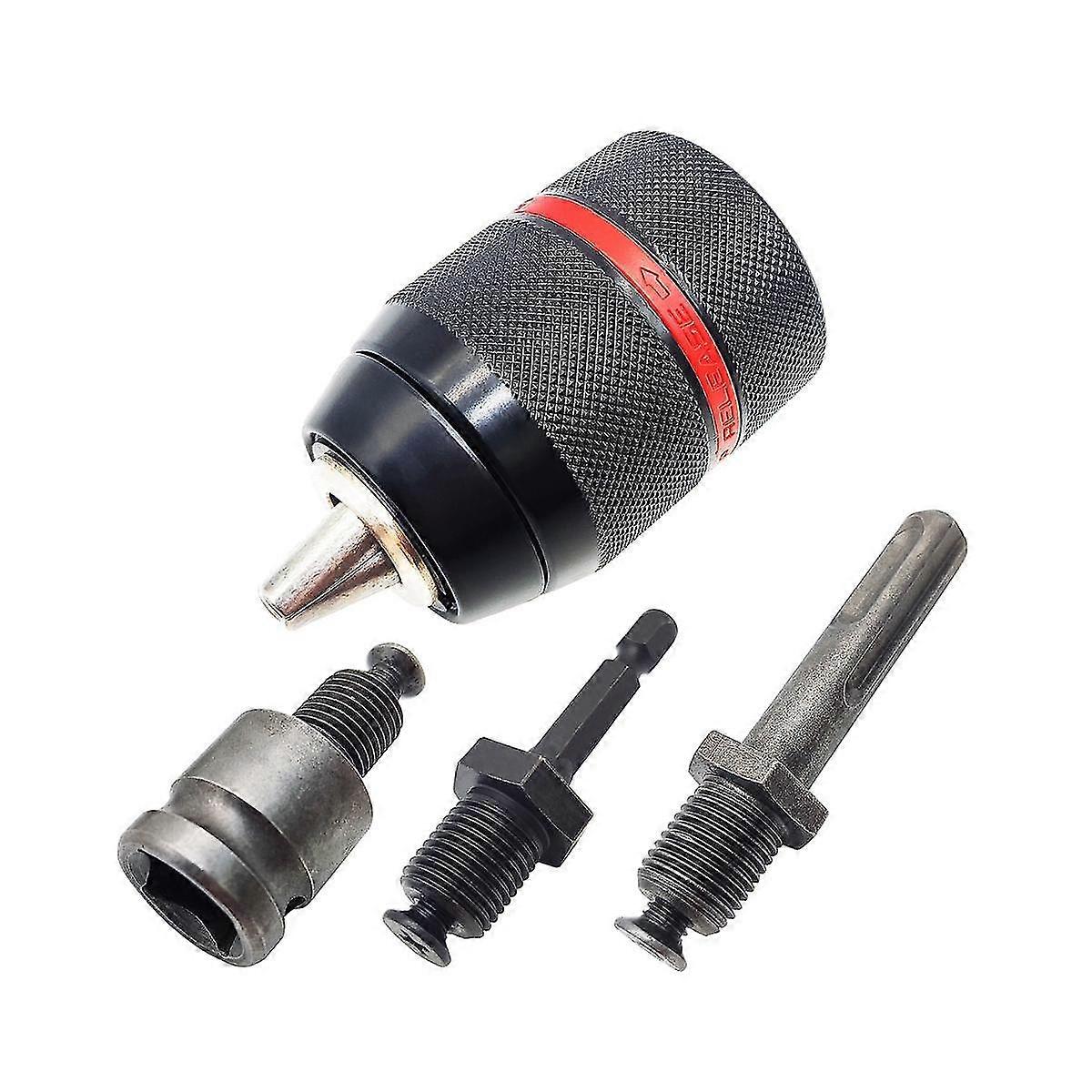 13mm Chuck Set Hand-tight Self-locking Chuck Impact Electric Hammer Wrench Conversion Round Hexagon Handle