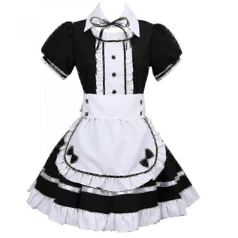 2022 Lolita Maid -asut Ranskalainen piika-asu tytöille ja naisille Cosplay-asu