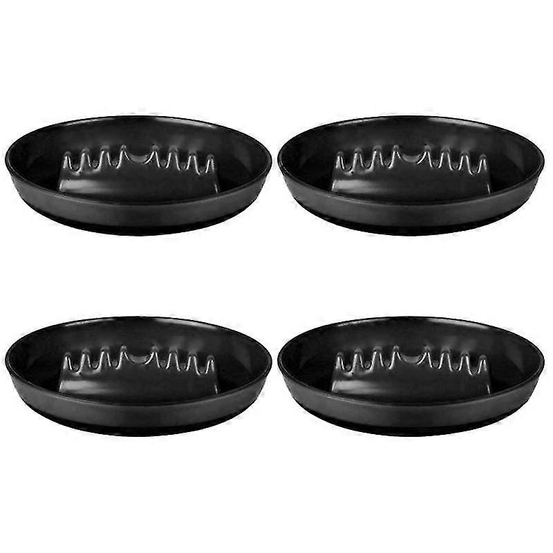 4Pcs 17CM Round Ashtray 7 Grooves Large Capacity Heat Resistant Stackable Melamine Resin Desktop Ash