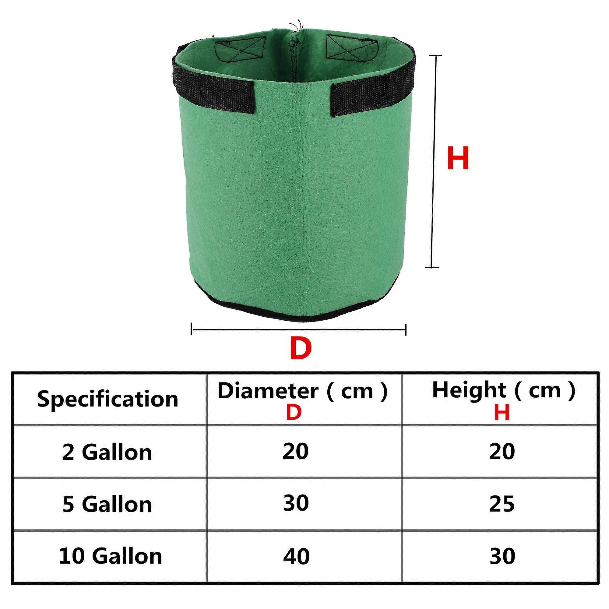 2/5/10 Gallon Plant Growing Kits Felt Nursery Potato Tomato Strawberry Cultivation Pot Garden Balcony Flower Vegetable Nursery Planter ing Bag