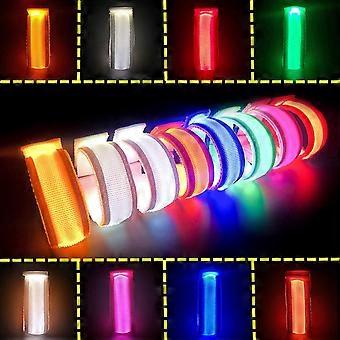 LED Glow armbanden verlichten polsbandjes knipperende arm polsbandjes, knipperende sport polsbandje pak van 8