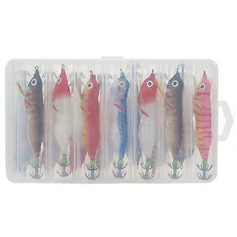 14Pcs Camarão Camarão Ganchos Isca Lula Gancho Água Salgada Polvo Pesca Lula Iscas