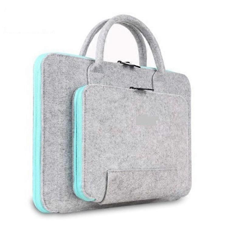 Cinza claro 17 polegadas Laptop Sleeve, feltro Laptop Sleeve com alça para