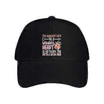 The Quickest Way To A Woman's Heart Is Between The Fifth And Sixth Ribs Baseball Cap