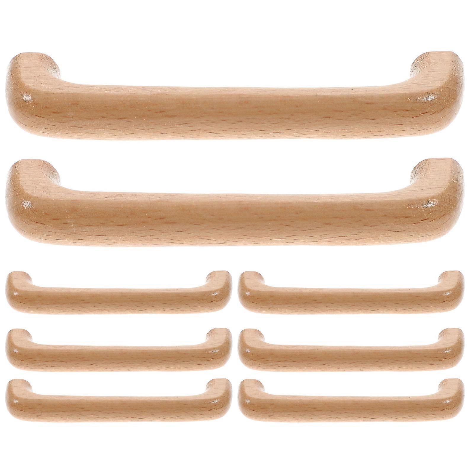 8pcs Door Handle Beech Replacement Furniture Pull Cabinet Handle Part Supply