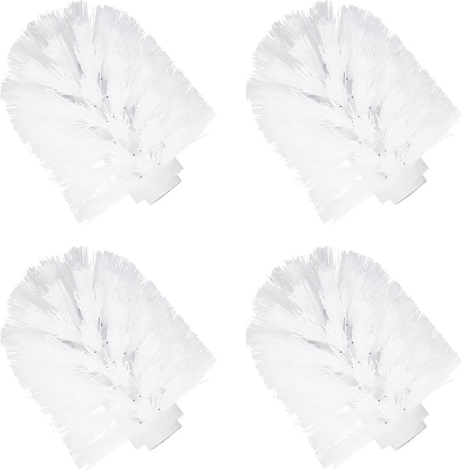 4 WC-kefefejből álló készlet WC-kefe cserefejek tartós sörtékkel a fürdőszobai WC-csészék tisztításához (4 db kefefej, fehér)