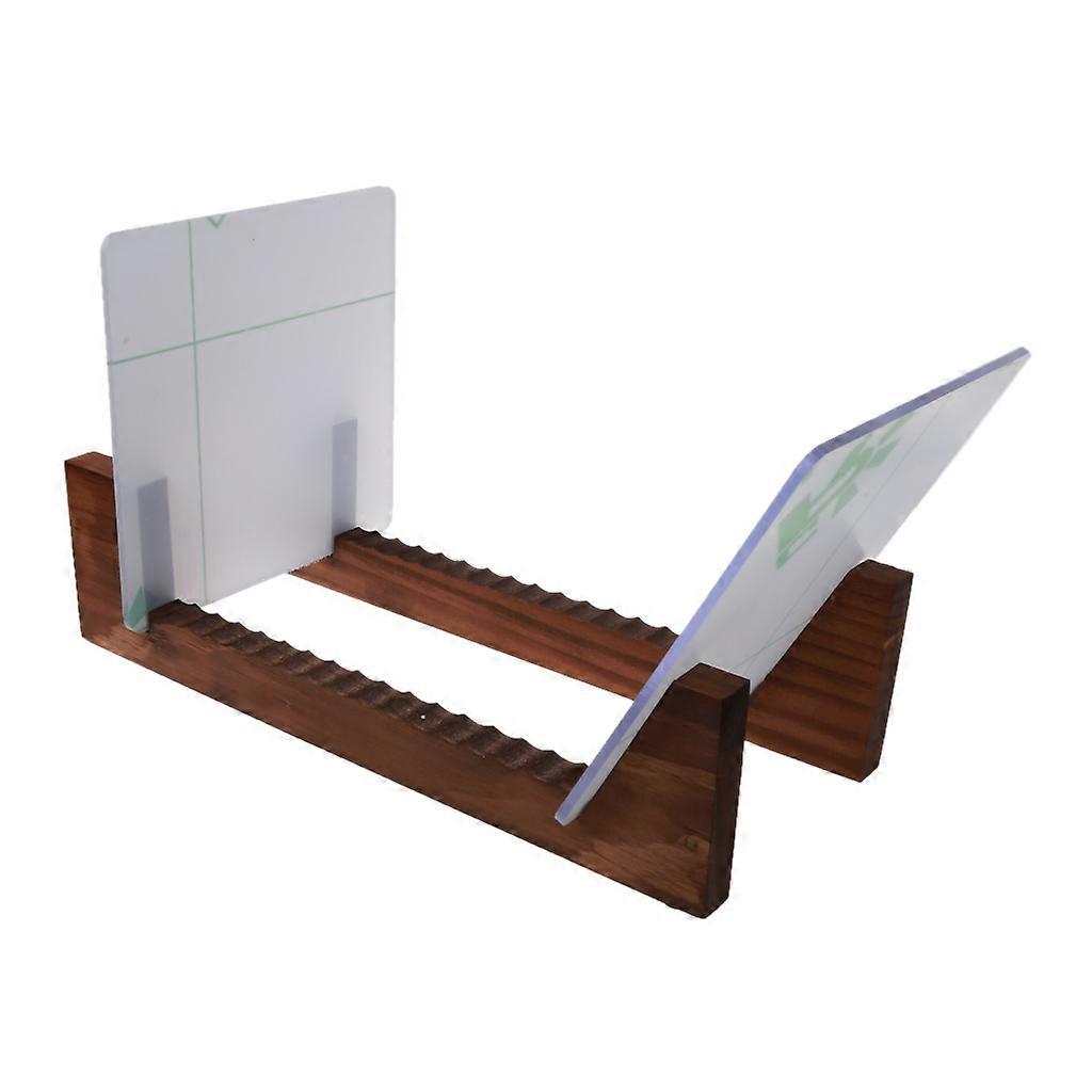 Solid Wood Organizer with Acrylic Ends Modern Portable Record Stand for Record
