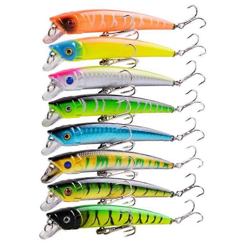 8pc Fishing Lures 9.5cm 7.7g Artificial Baits Pike Carp Blank Fishing Lure Set Kit Swimbait,8pcs-mixed color