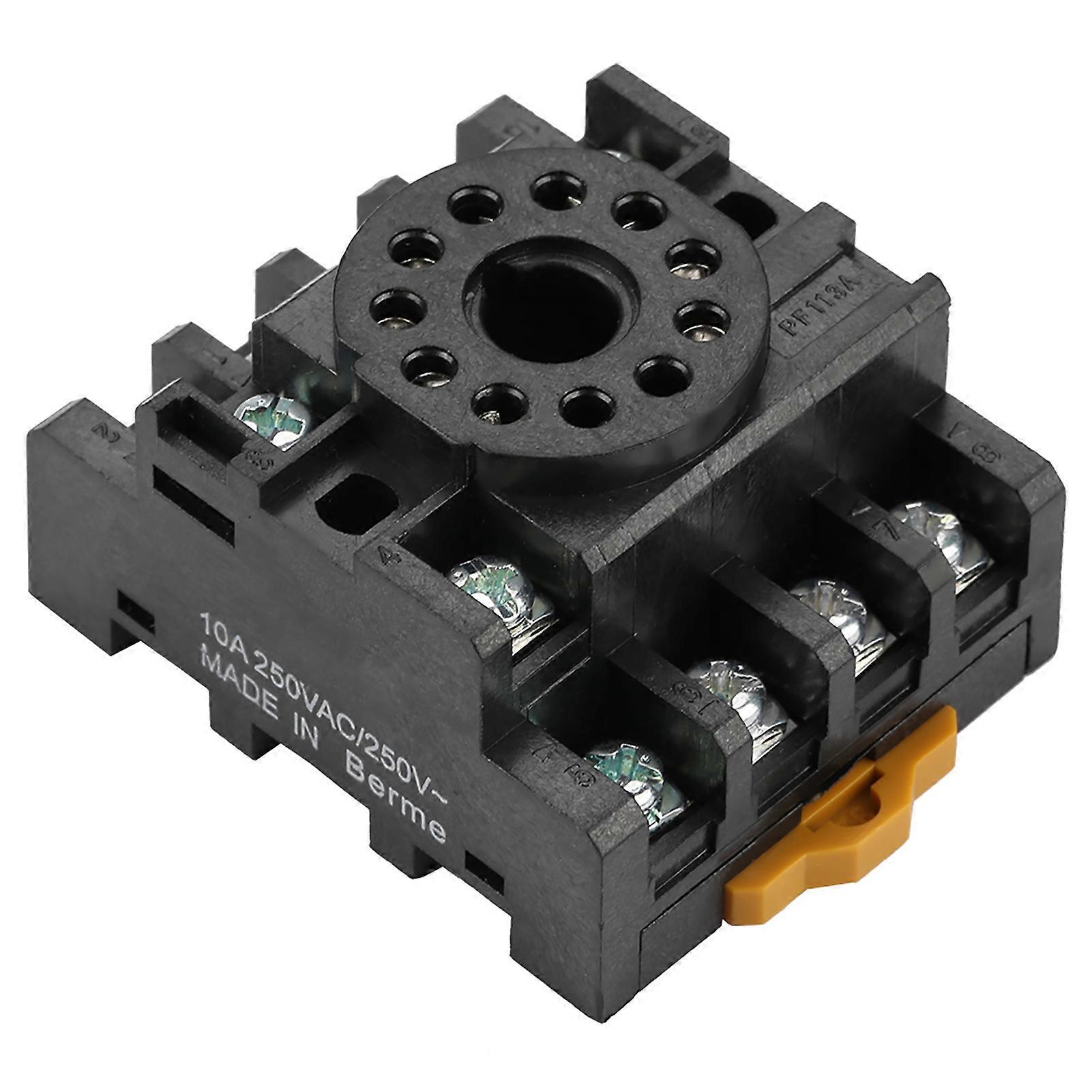 11 Pins Power Relay Base Socket compatible with JQX-10F and JTX-2C Time Relay