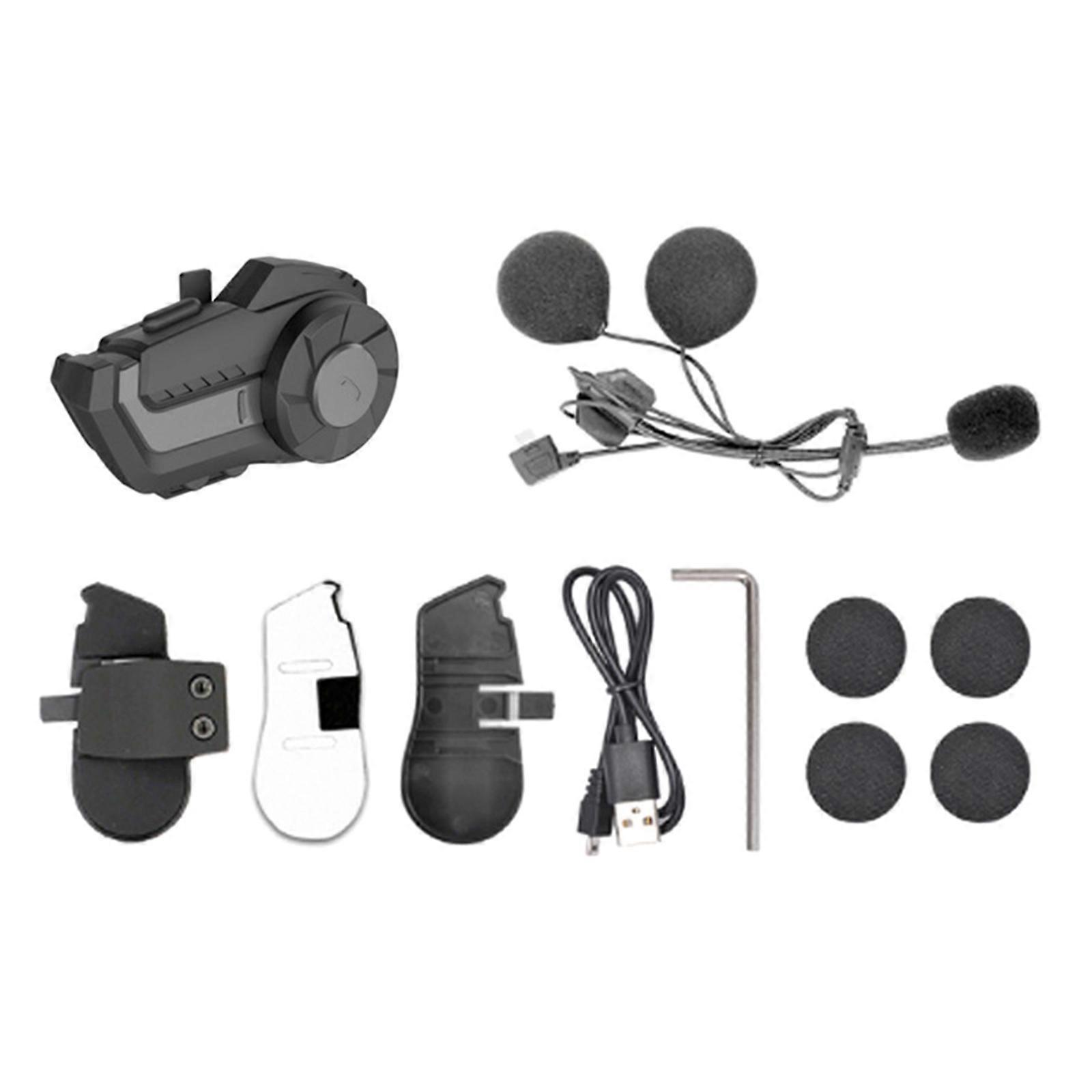 Intercom 800m Motorcycle Bluetooth-compatible Helmet Intercom FM 2 Riders