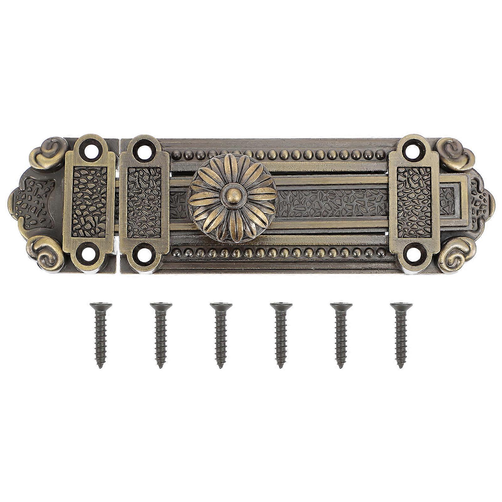 1 Stück Zinklegierung Antike Tür Fenster Verriegelung Vintage Sicherheit Schiebebolzen Schloss Blau 13x4.2x4cm