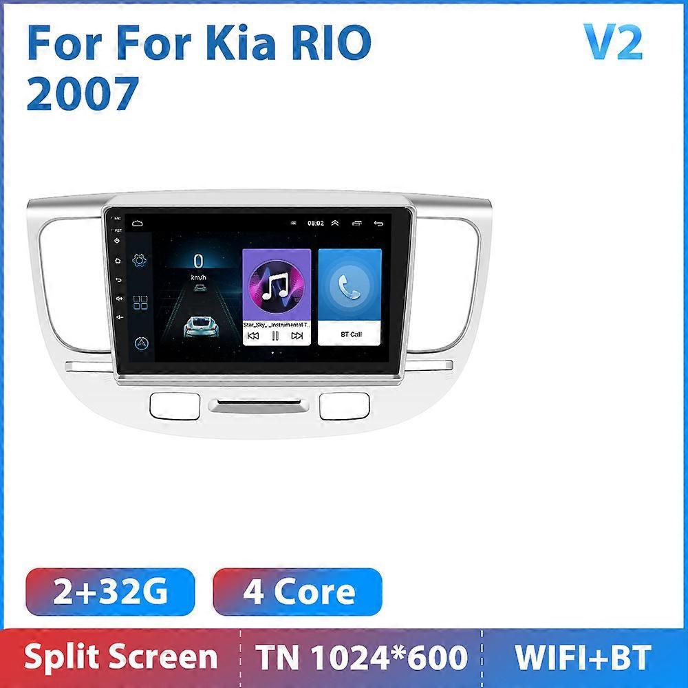 Redkid Podofo AI Suara Android Carplay Radio Mobil untuk Kia RIO 2007 2din Android Auto 4G Navigasi