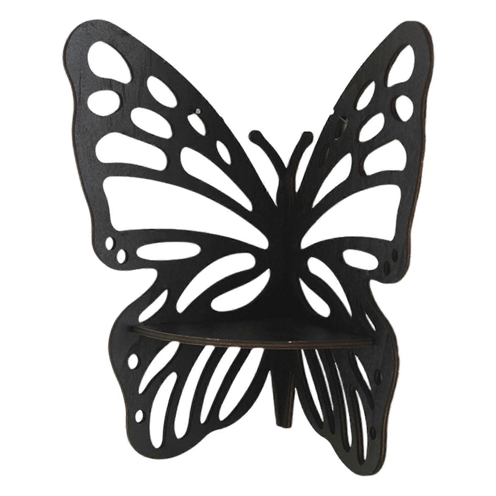 Butterfly Storage Rack Corner Shelf Strong Load-bearing Easy to Assemble Wall Corner Bracket Crystal Display Shelf Decoration Jikaix