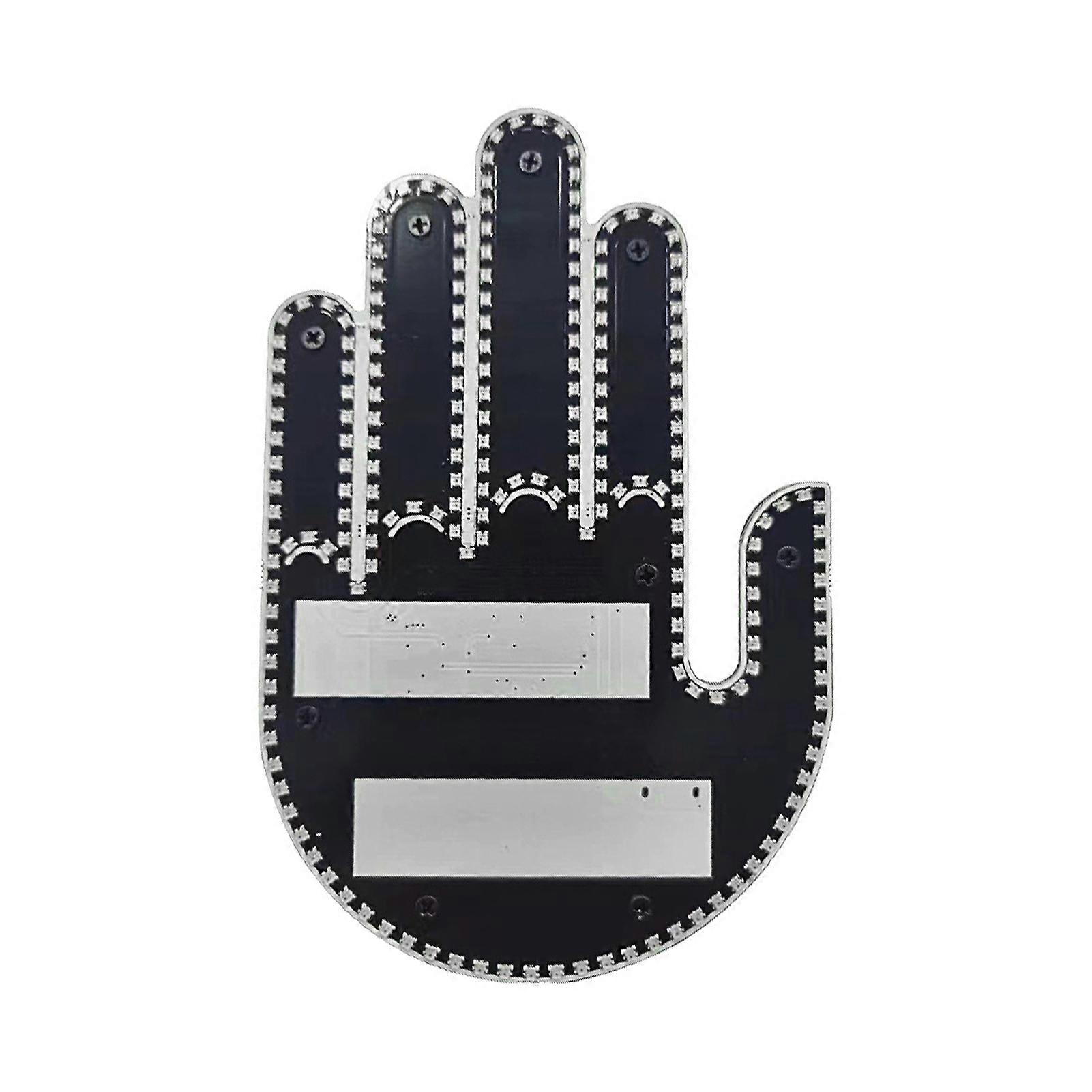 Car Hand Gesture Light Colorful Light LED Back Window Sign with Remote Control Auto Gesture Finger Light Car Accessories_xi