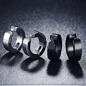 5 Paia Orecchini Magnetici Uomo Unisex | Acciaio Inox | Con Zirconi Cubici | Da 4 A 8 Mm