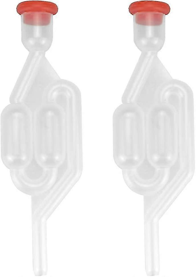 2pcs Fermentation Lock Airlock Sas Air Shape Transparent Wine Beer Brewing Check pour la préservation