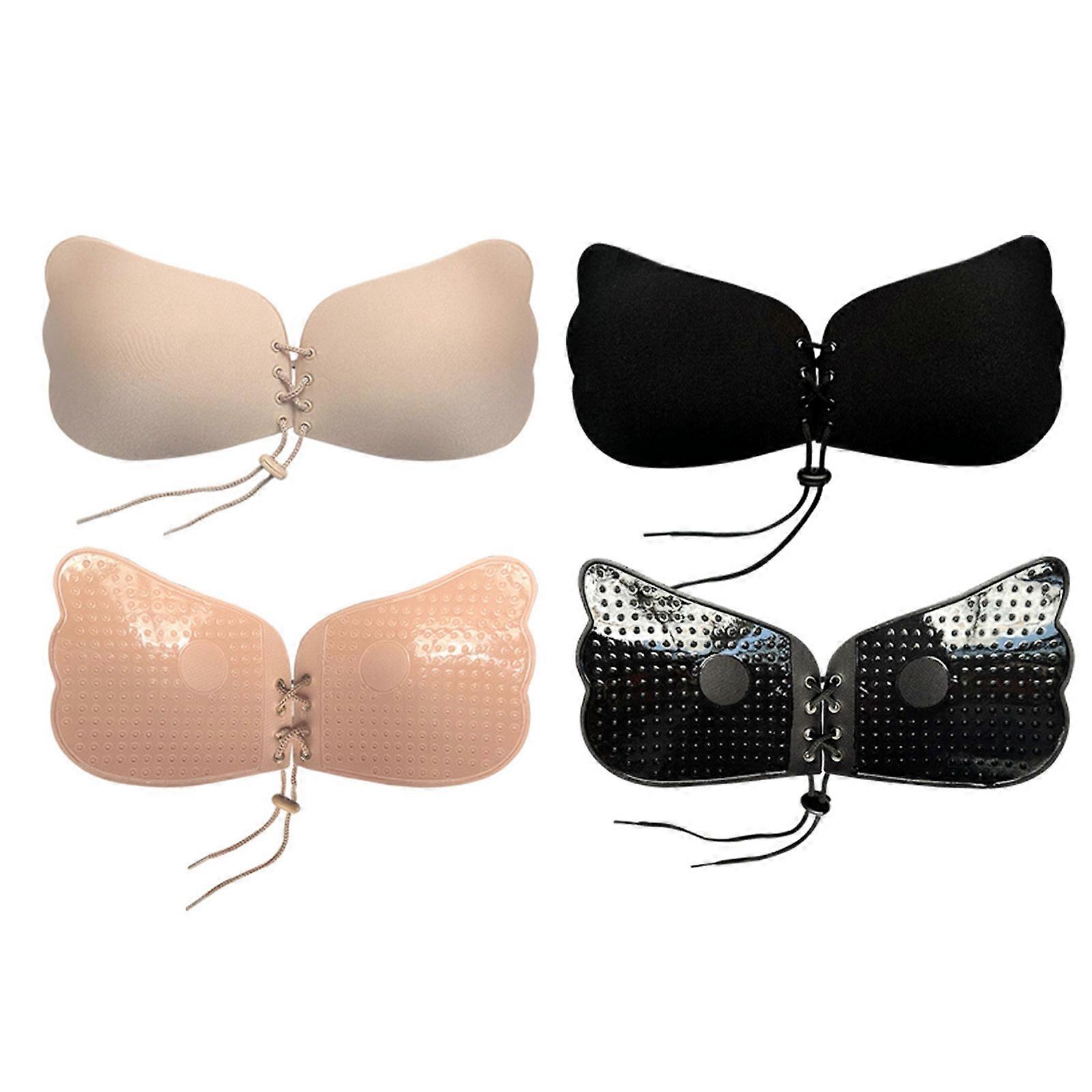 2pcs Collection Of Women's Invisible Bra With Silicone Breast Patch Underwear New