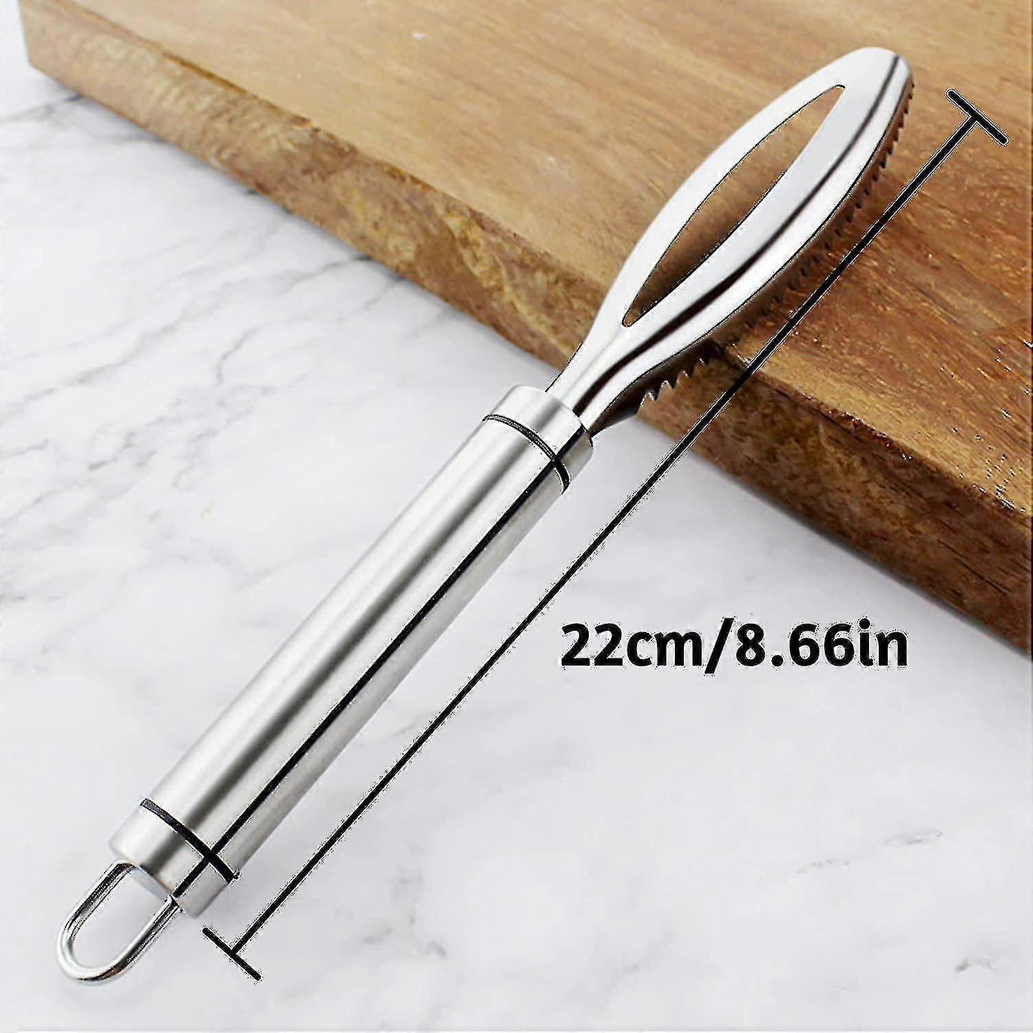 Stainless Steel Fish Scale Scraper With Serrated Quick Descaling Fish Scale