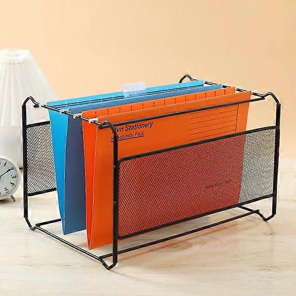 Metal Hanging File Box, Color, Mesh Document Rack, Quick Work Rack, A4 Hanging Work Rack, Mesh File Rack, Black
