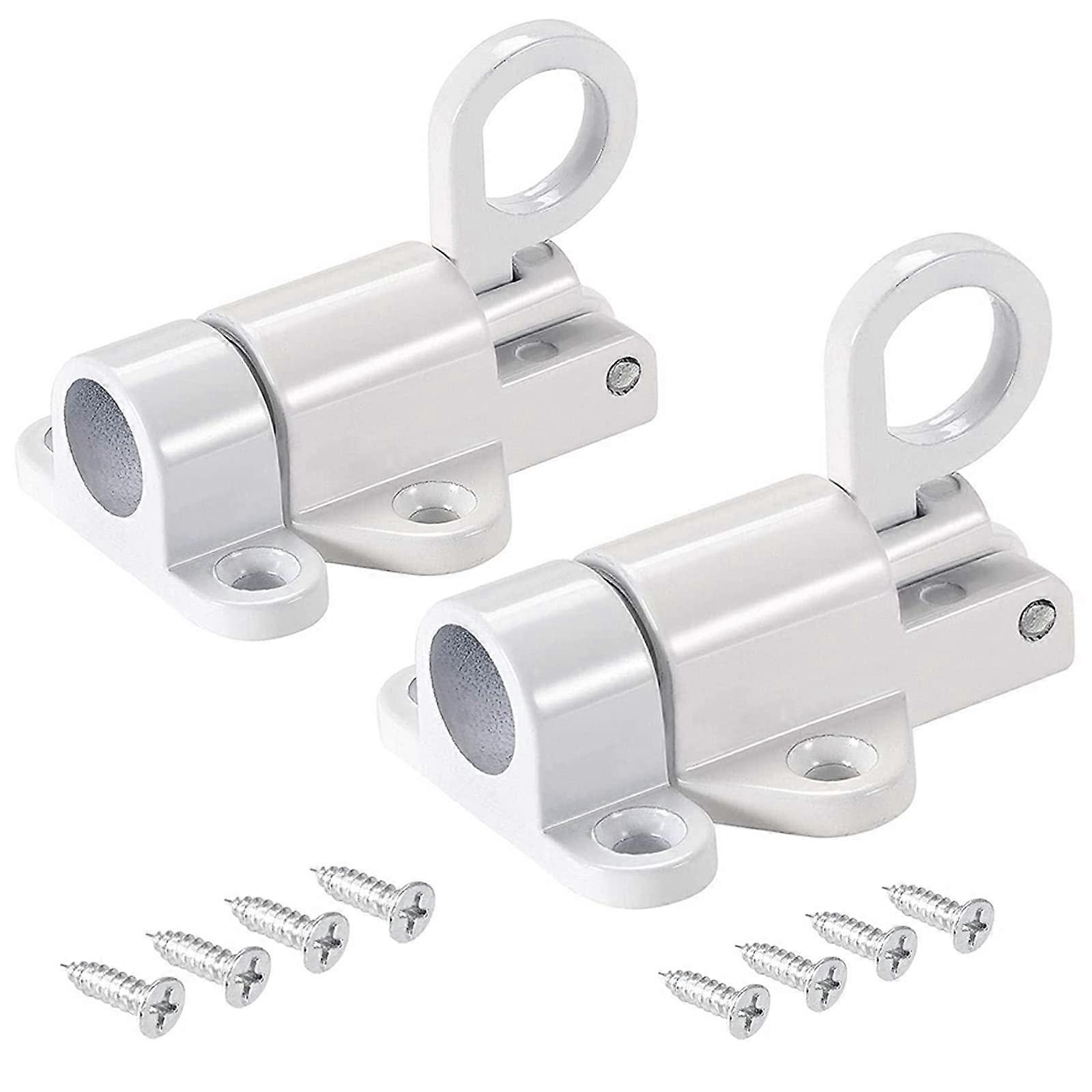 2 Pieces Aluminum Latch, Bounce Latch, Spring Bounce Latch Lock Latch, for Window Shed Gate Toilet