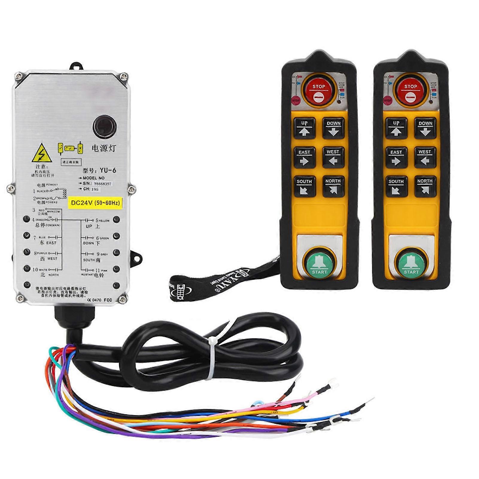 Hoist Controller Crane Accessory Double Handle Waterproof Acid Oil Resistant Anti Fall