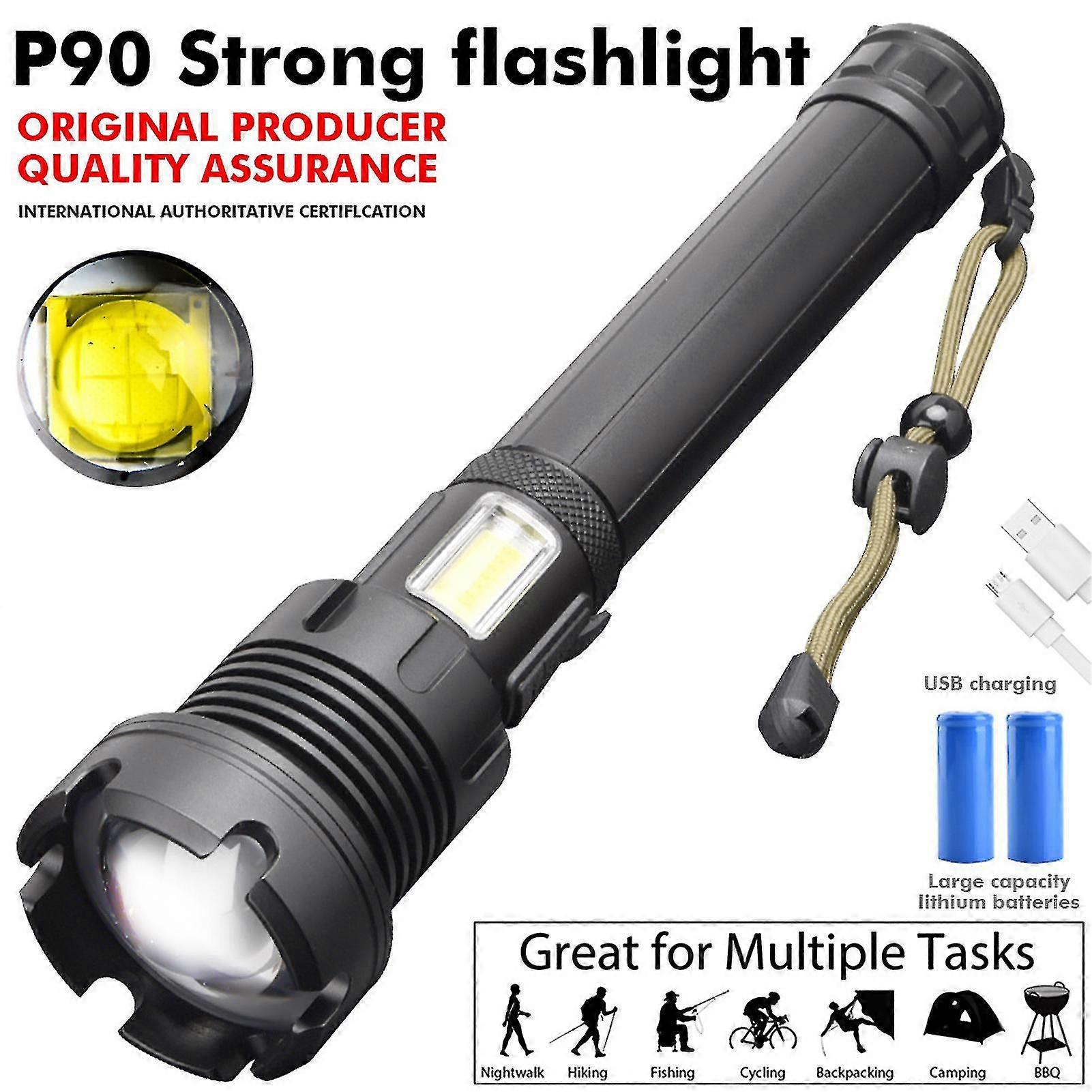 Powerful Emergency Flashlight Multi-gear Adjustment And Portable For Storm Outage Emergency Blackout