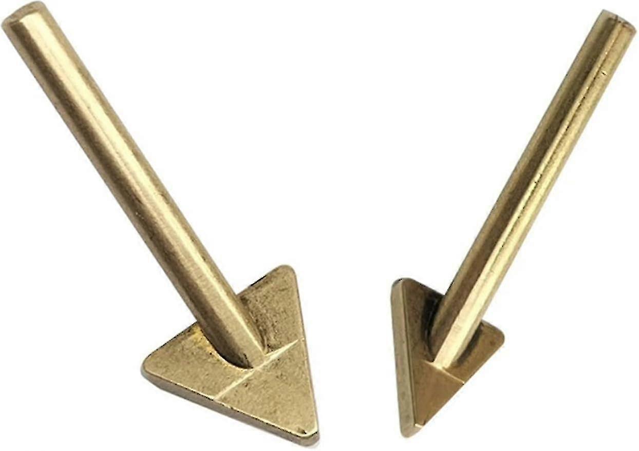 2pcs 16/20mm Triangular Copper Soldering Iron Head Copper Smoothing Head Replacement Tip For 60 Watt Plastic Welding