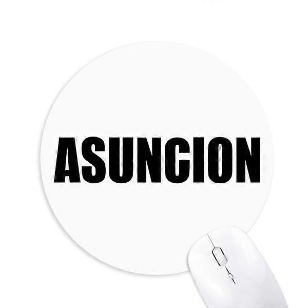 Asuncion Paraguay City Name Round Non-Slip Rubber Mousepad Game Office Mouse Pad