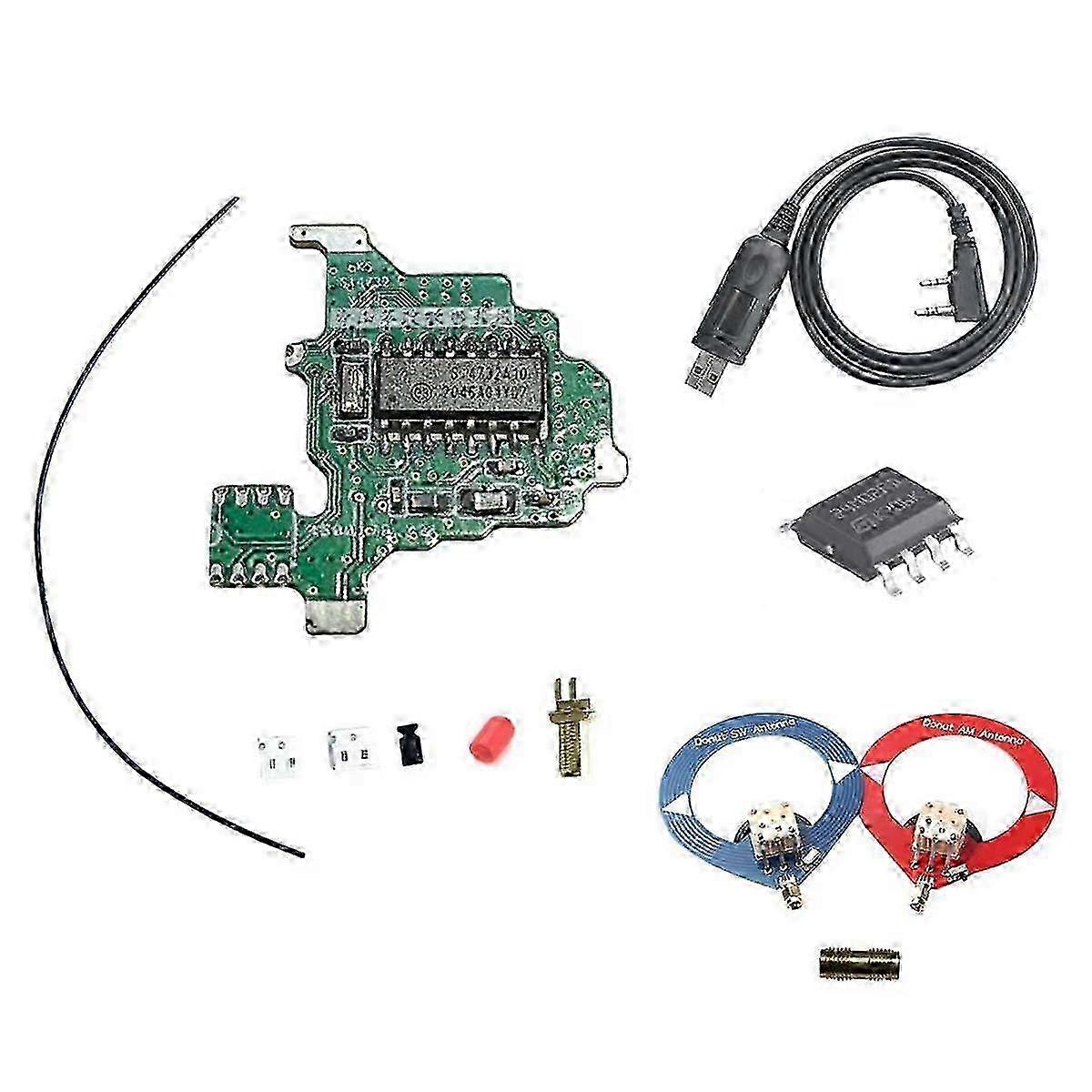 SI4732 Modification Module+Antenna+Programming Cable+2M Chip for UVK5/UVK6 ShortWave FM Dual Antenna Solution