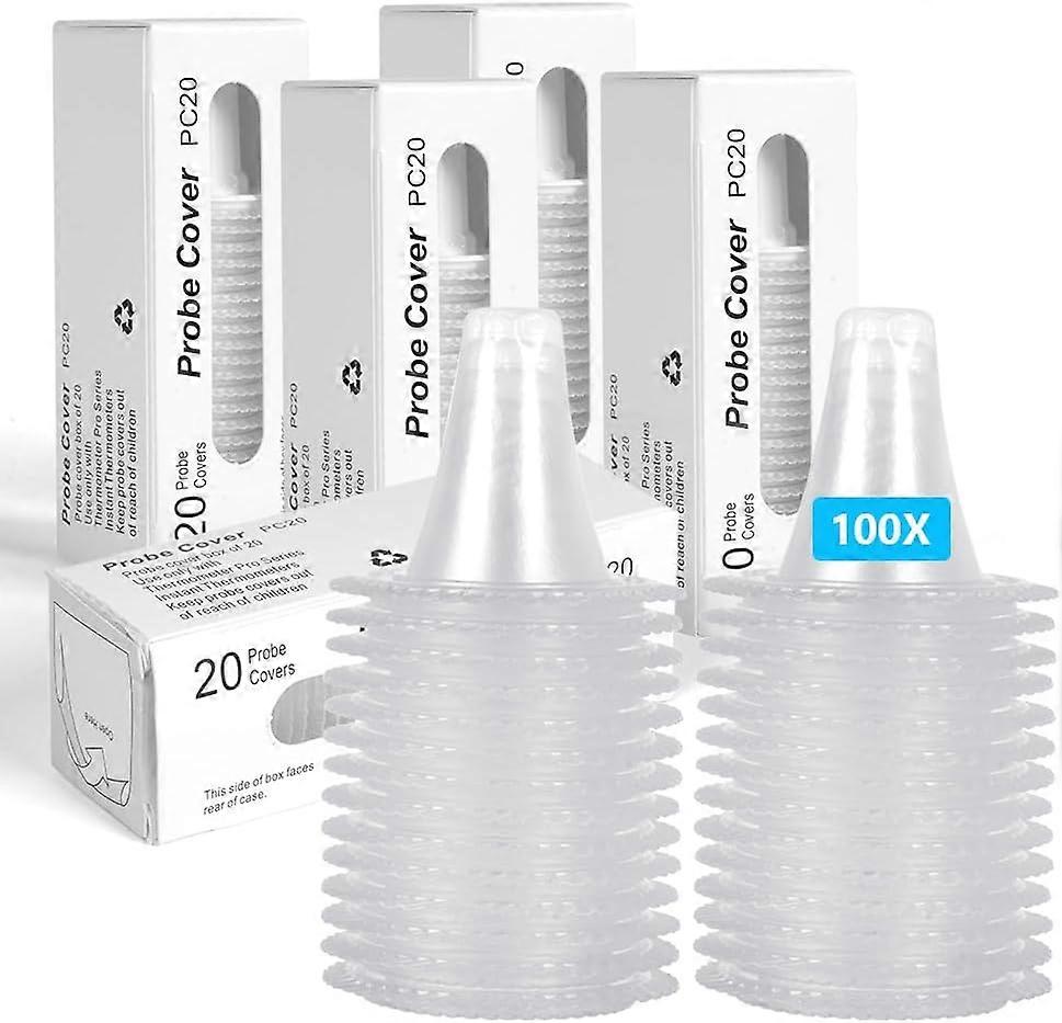 100 Ear Thermometer Probe Covers, Replacement Caps (for Braun Thermometer models and other types of digital thermometers) (100 pcs)