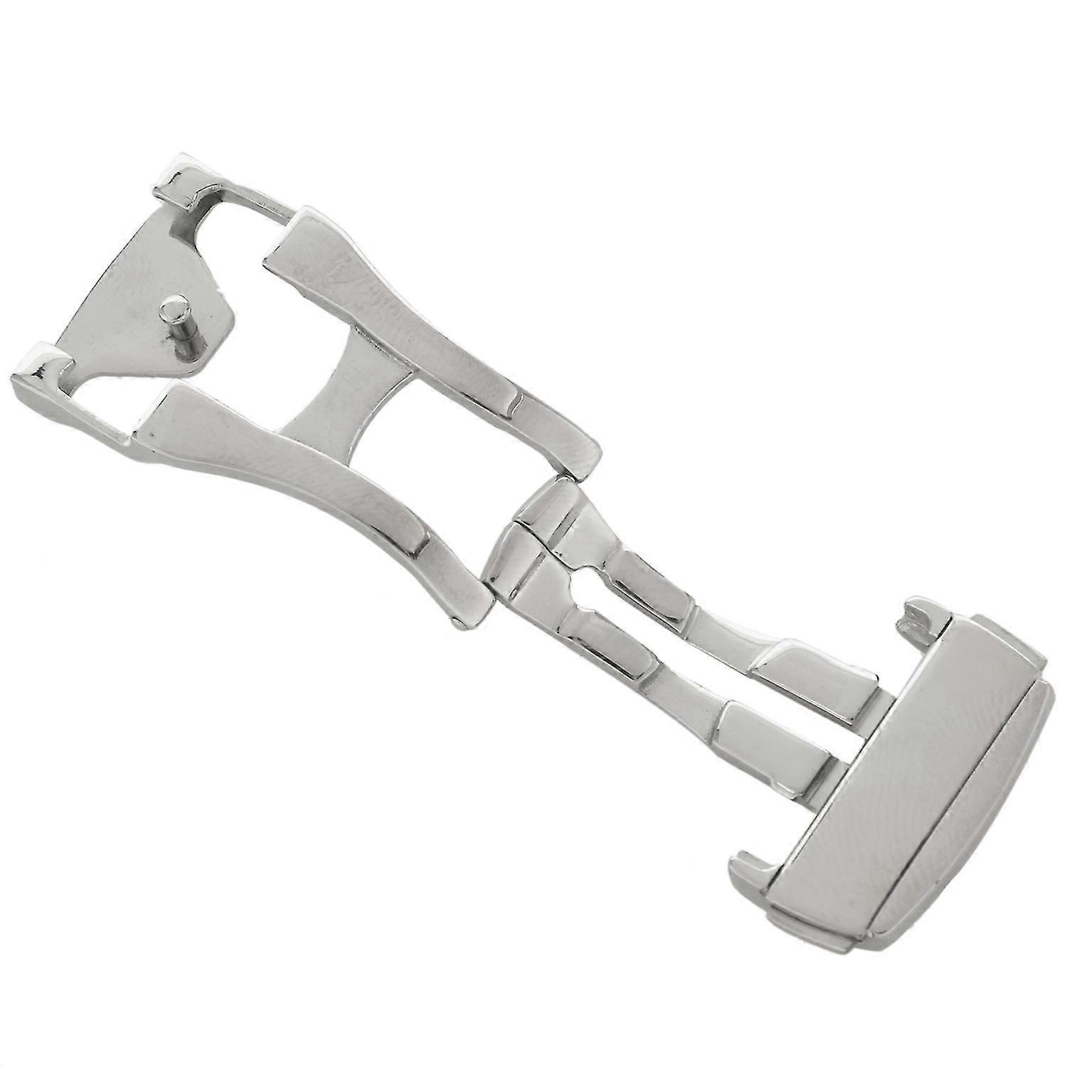 18mm Stainless Steel Deployant Watch Strap Folding Buckle Clasp For , Smooth #18mm
