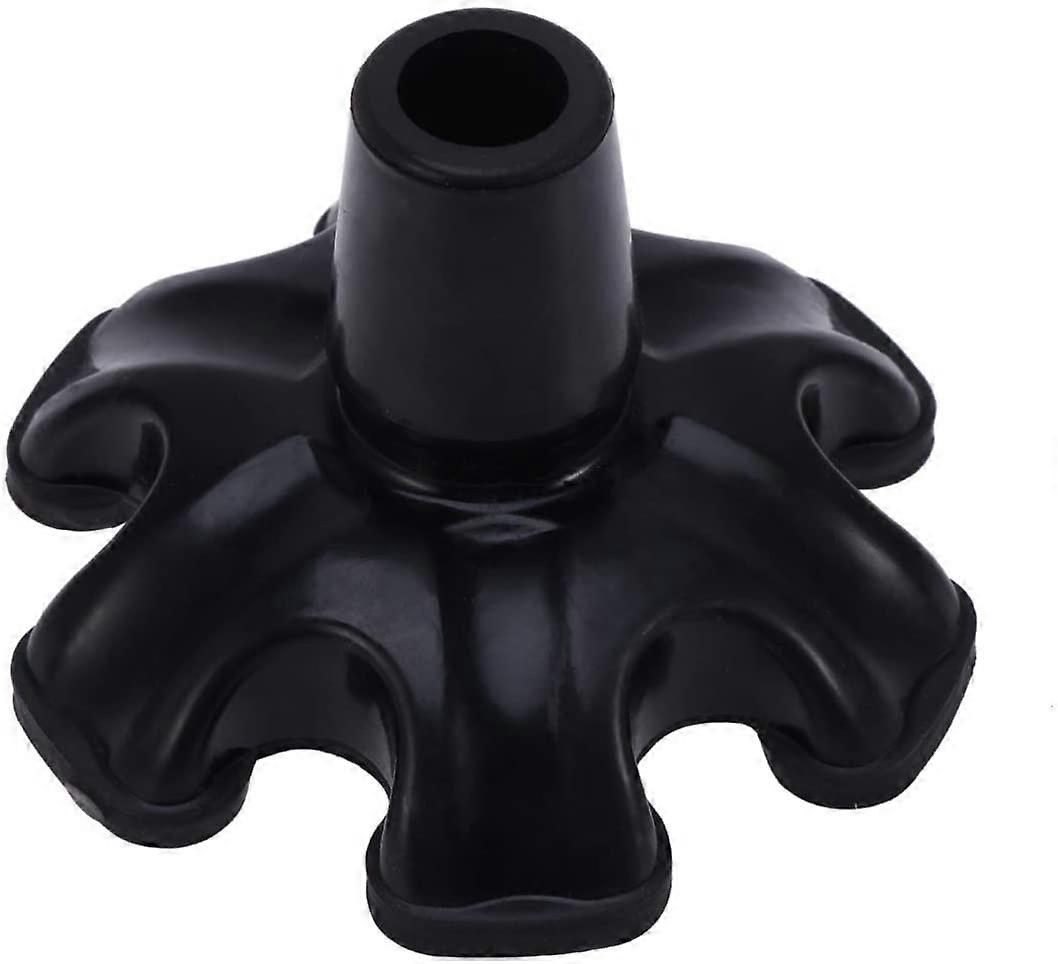 Rubber Cane Tip Self Standing Support Base Foot Pad Replacement 6 Leg Attachment for Terrain Walking Stick 19mm