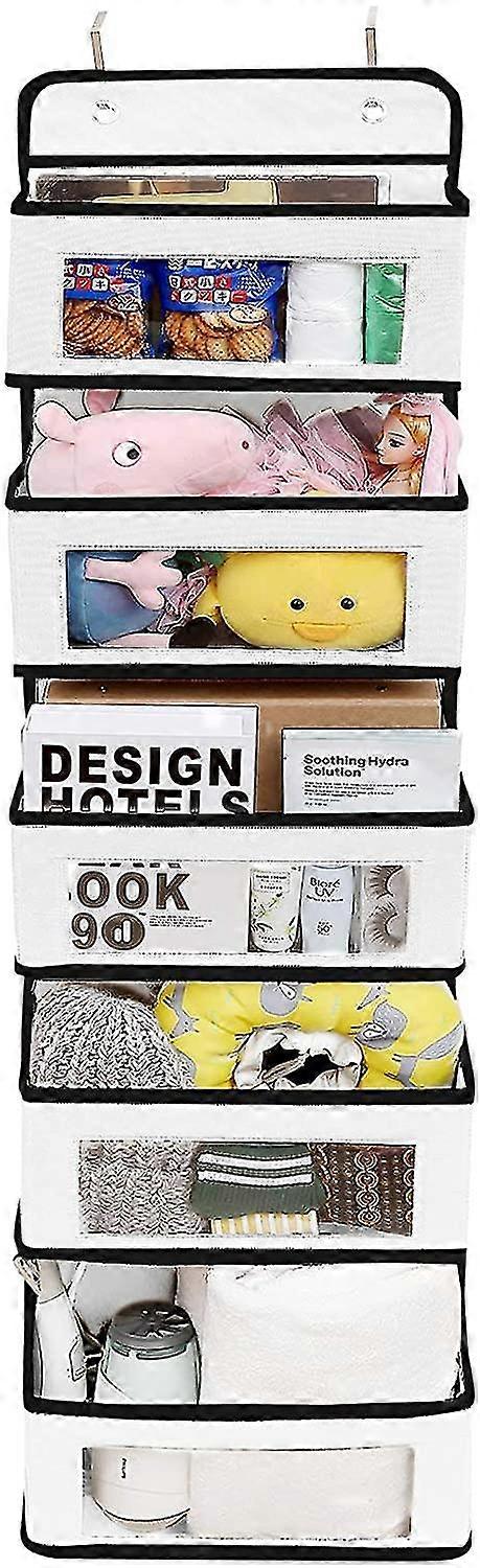 Closet Organizer With 5 Pockets 2 Metal Hooks