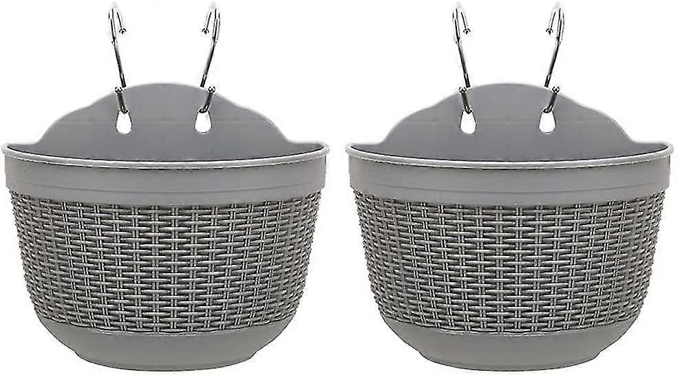 2pcs Hanging Flower Pots With Hooks